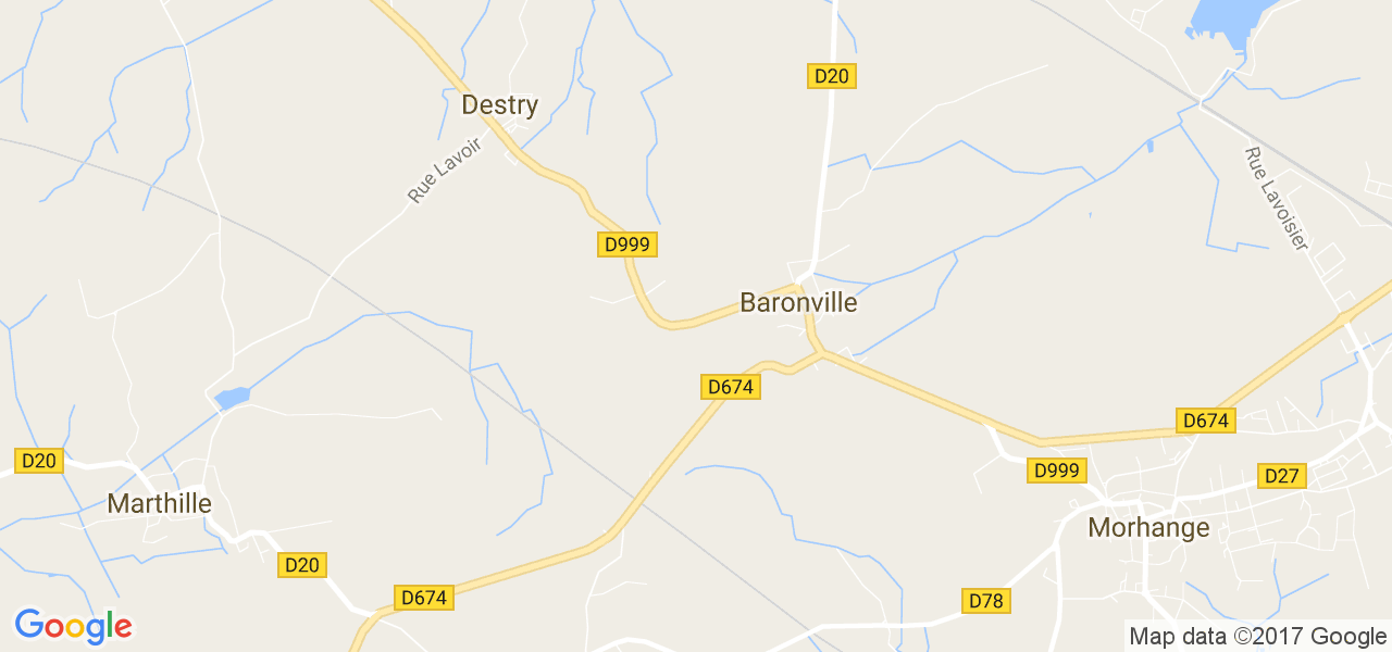 map de la ville de Baronville