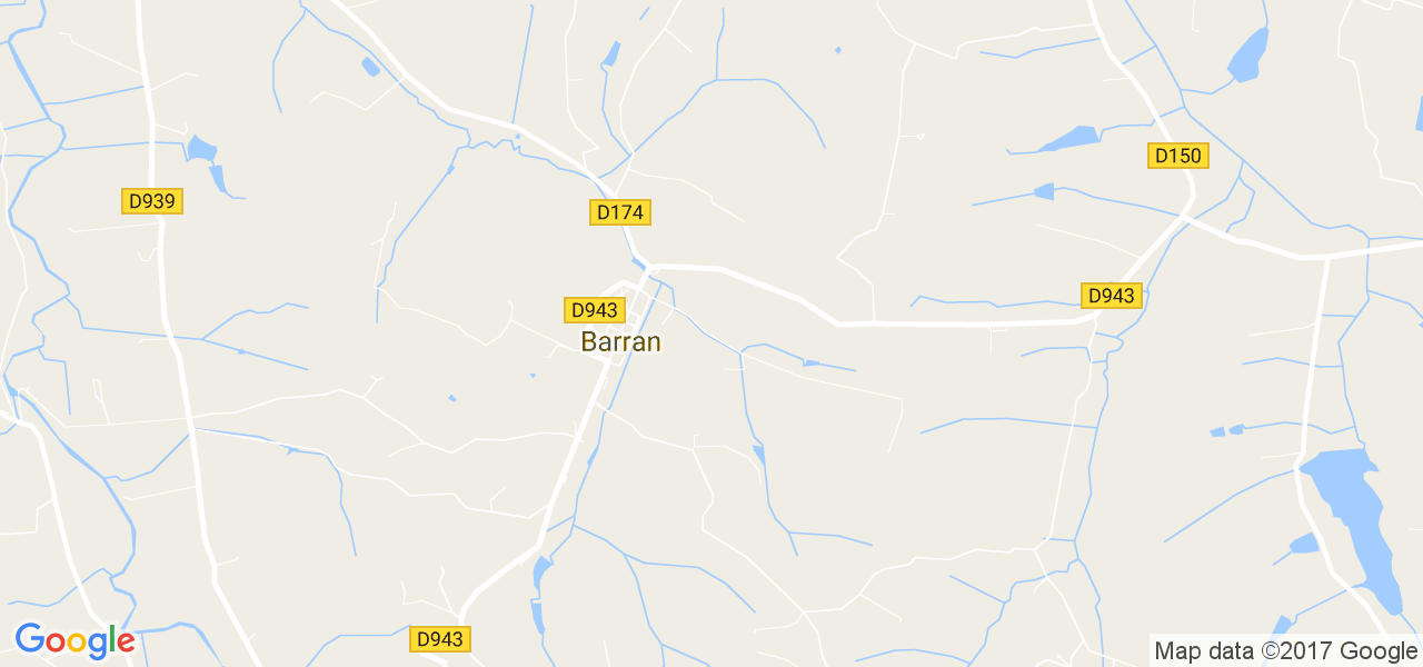 map de la ville de Barran