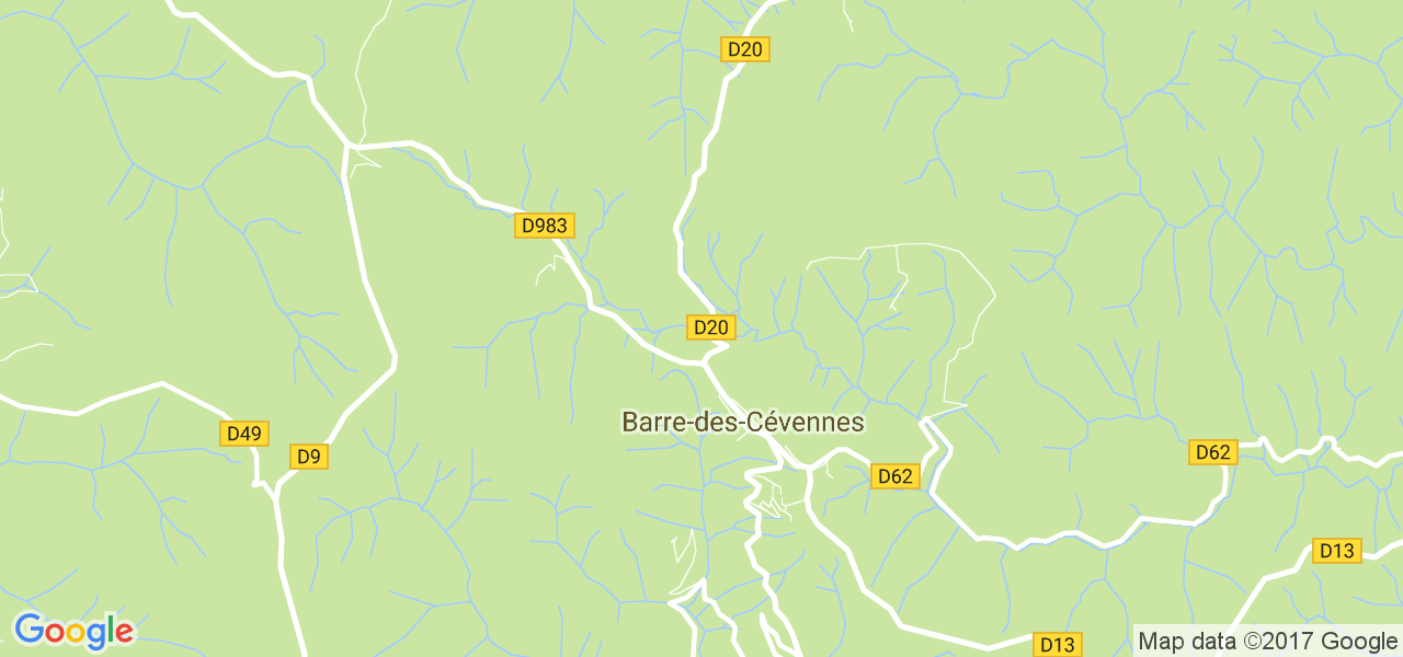 map de la ville de Barre-des-Cévennes