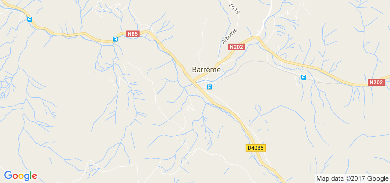 map de la ville de Barrême