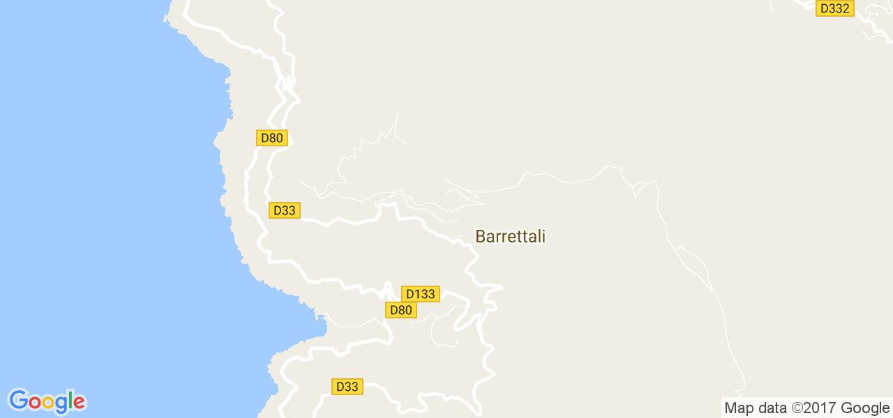 map de la ville de Barrettali