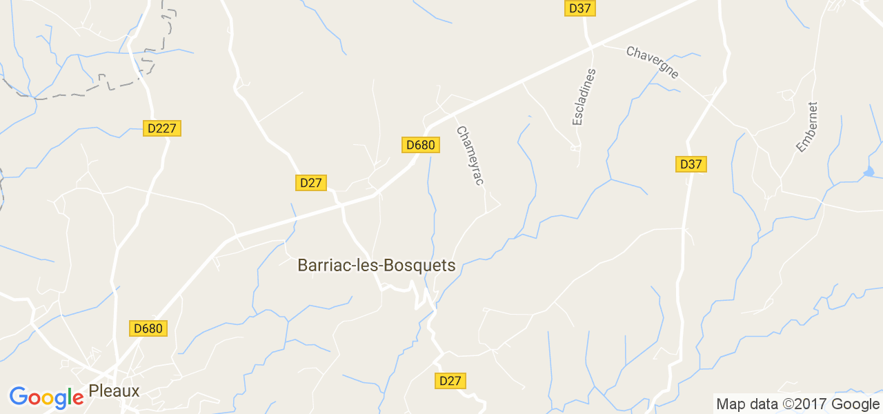 map de la ville de Barriac-les-Bosquets