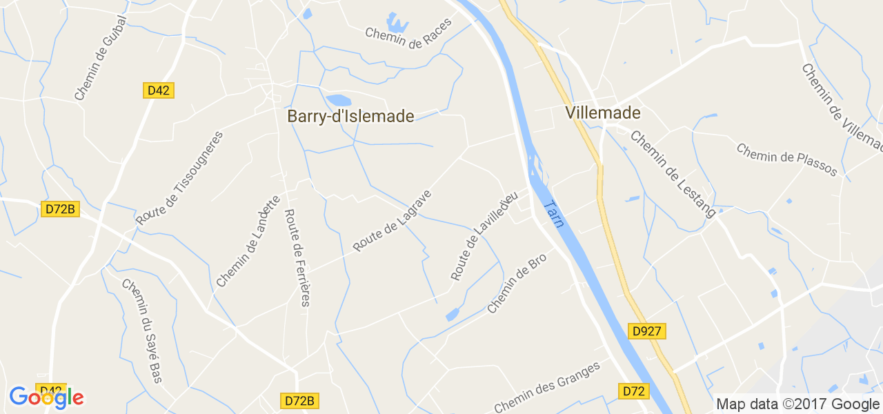 map de la ville de Barry-d'Islemade