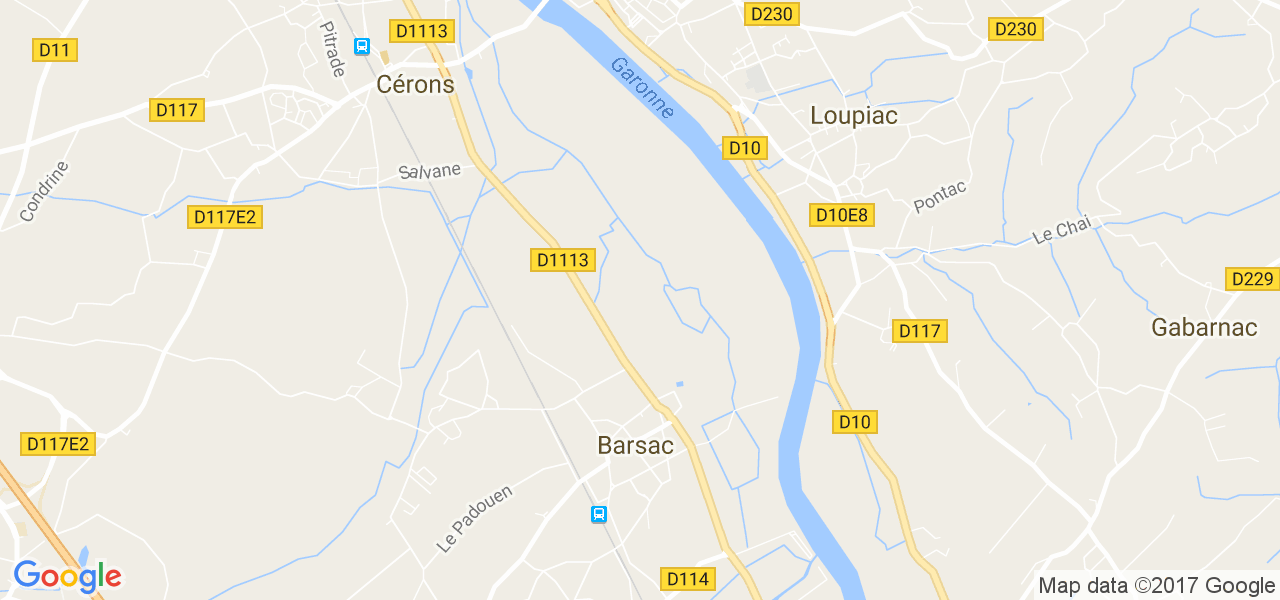 map de la ville de Barsac