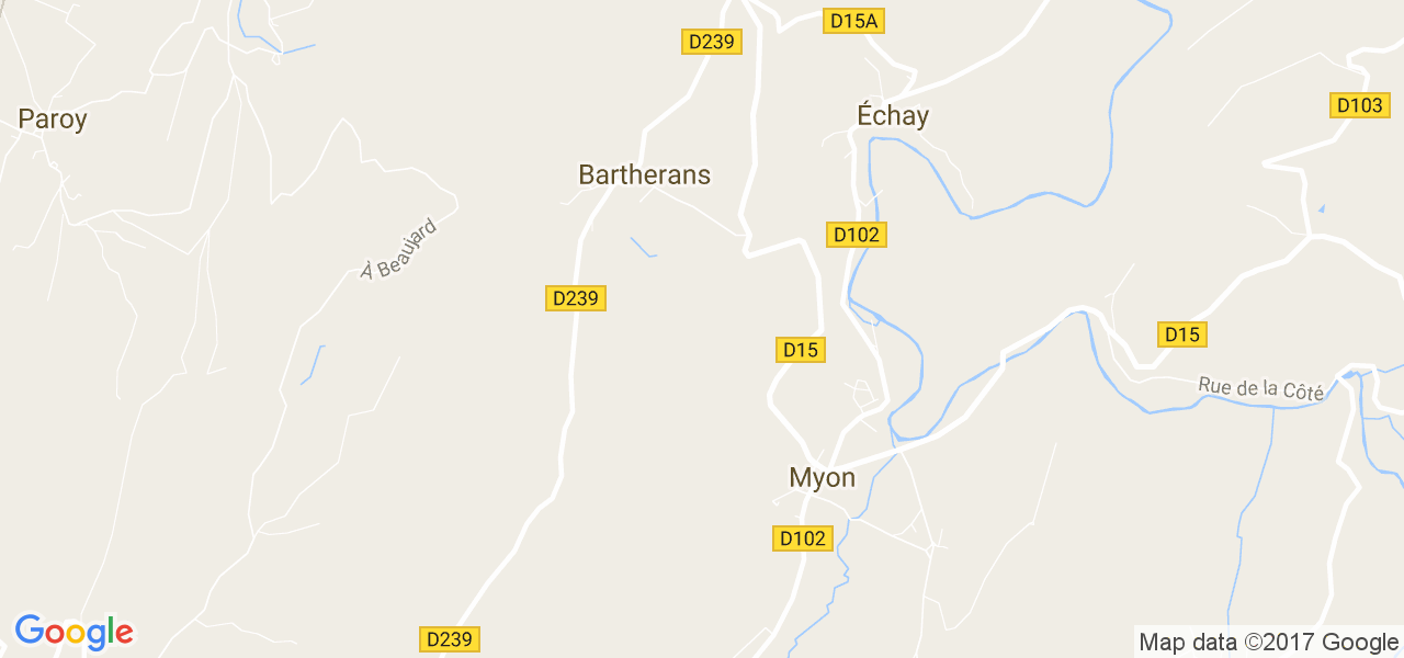 map de la ville de Bartherans