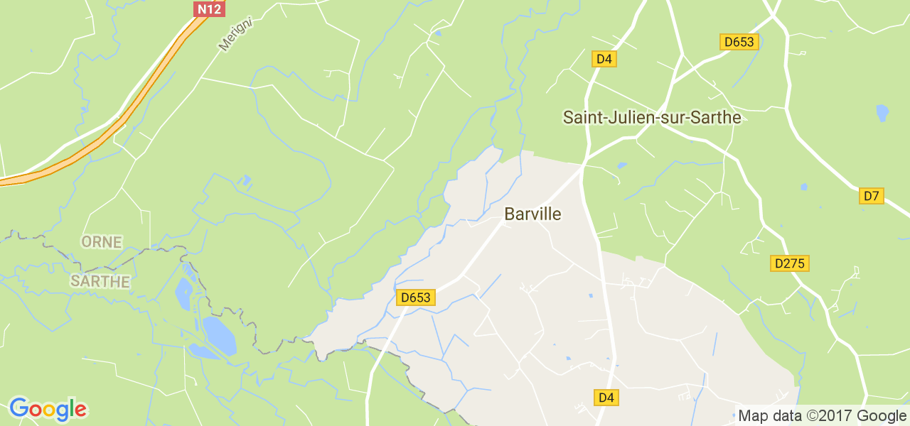 map de la ville de Barville