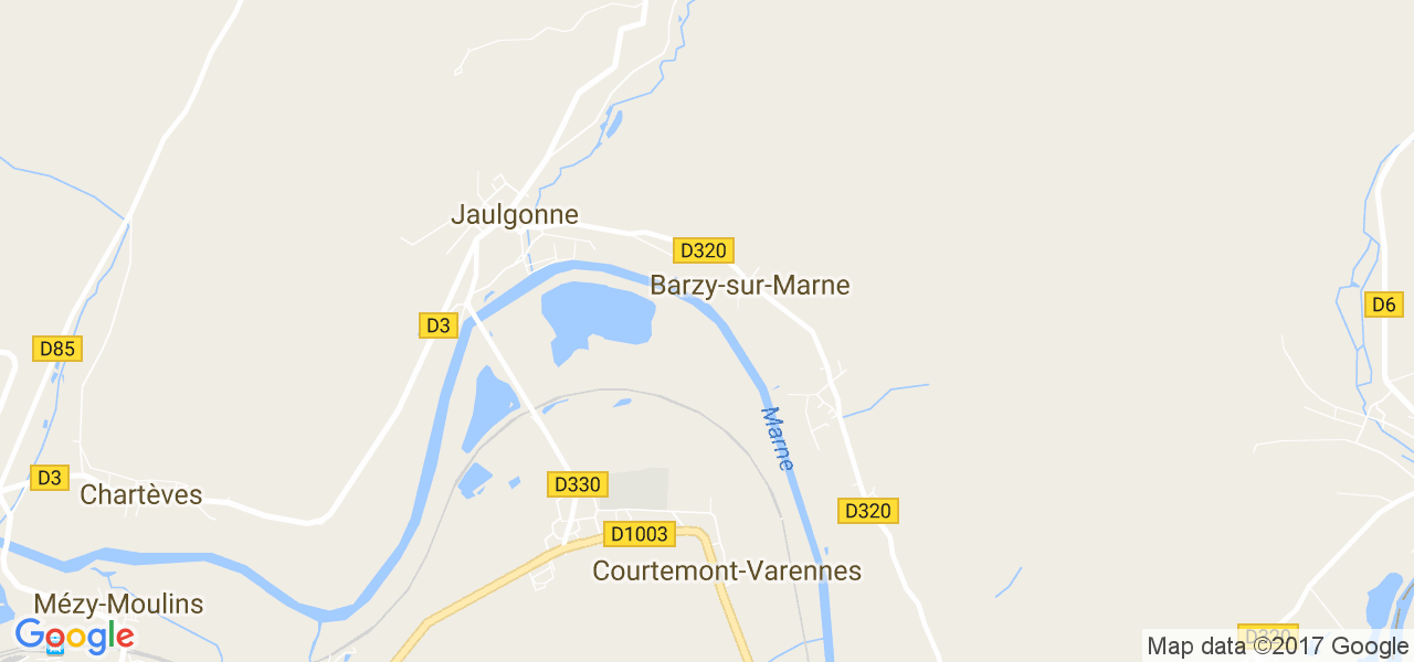 map de la ville de Barzy-sur-Marne