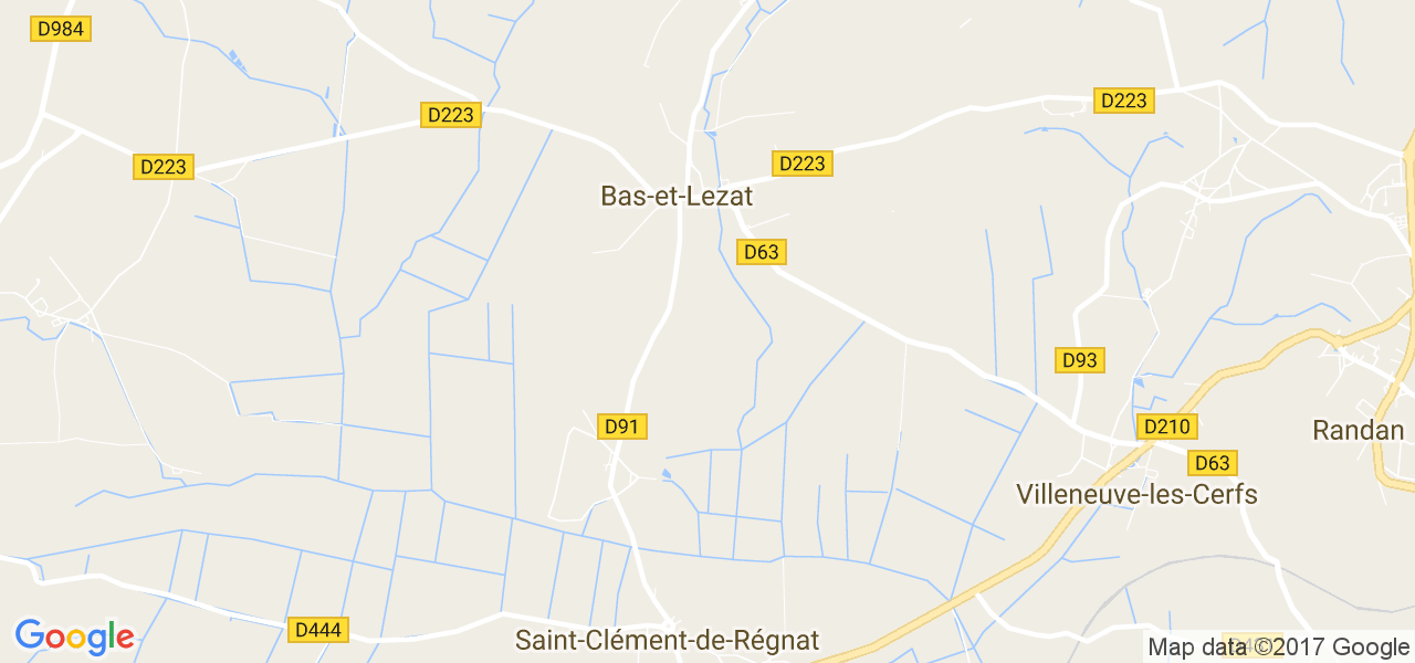 map de la ville de Bas-et-Lezat