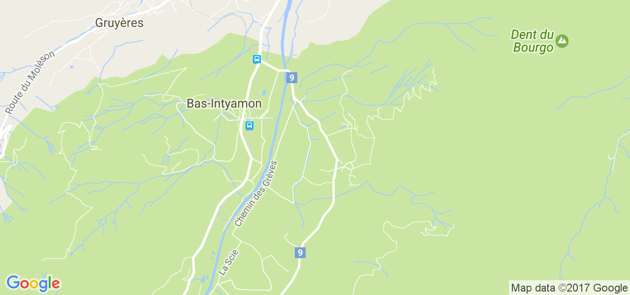 map de la ville de Bas-Intyamon