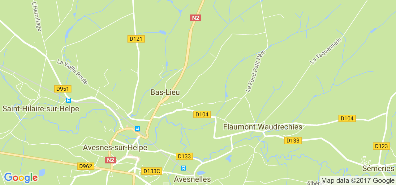 map de la ville de Bas-Lieu