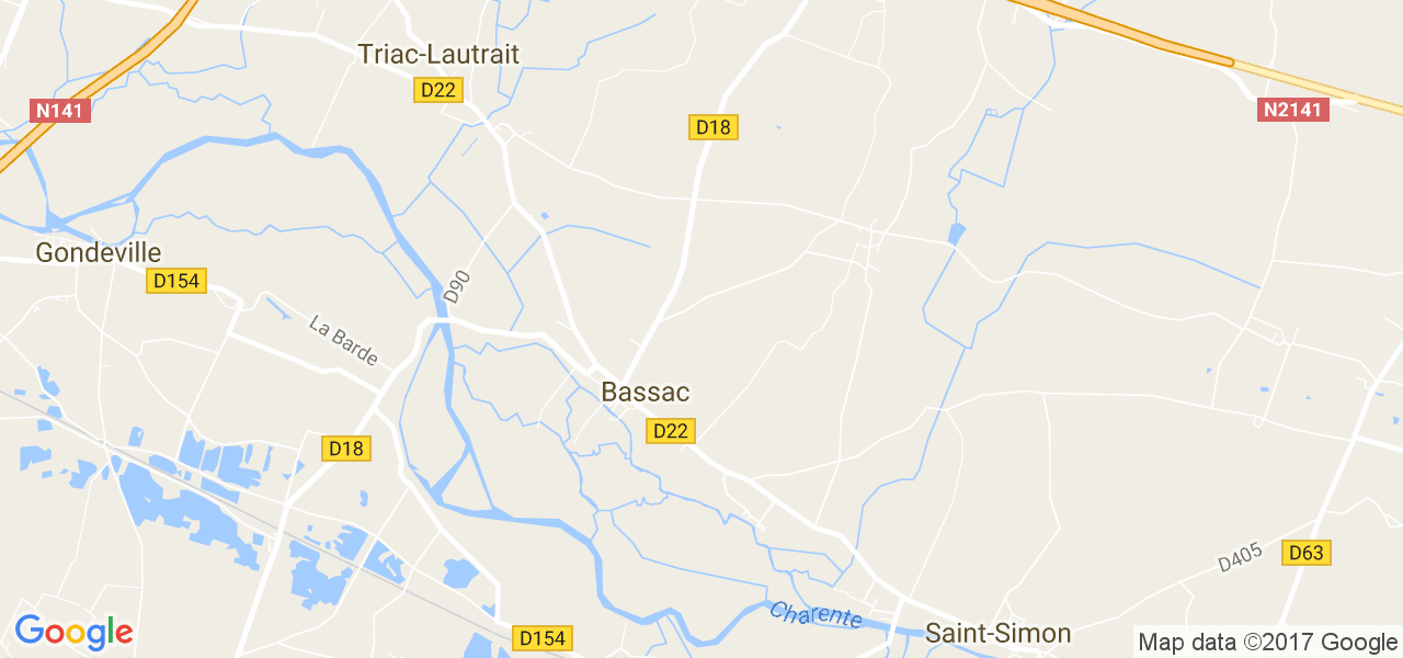 map de la ville de Bassac