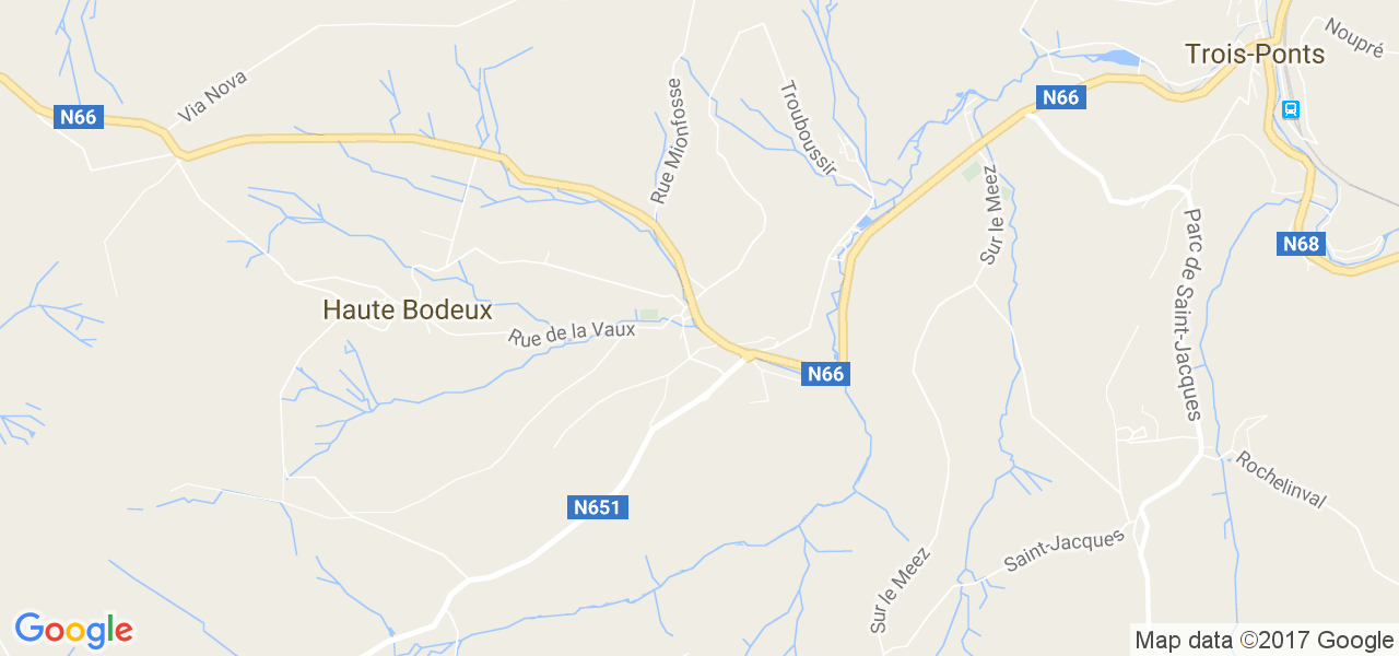 map de la ville de Basse-Bodeux