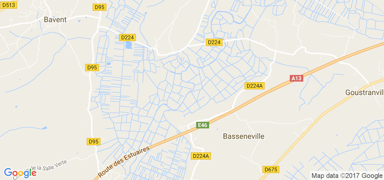 map de la ville de Basseneville