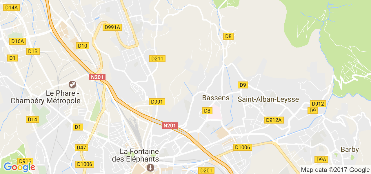 map de la ville de Bassens