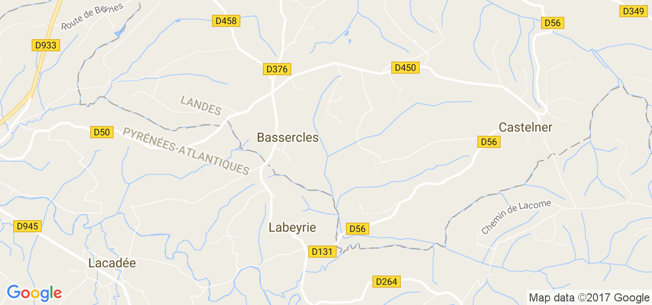 map de la ville de Bassercles