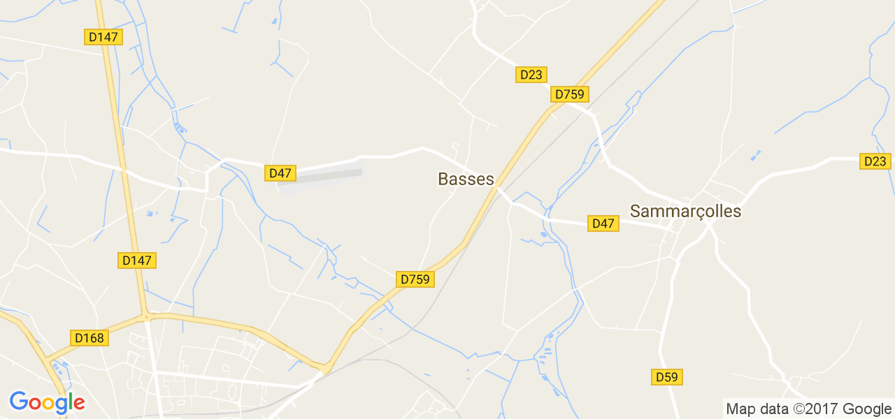 map de la ville de Basses