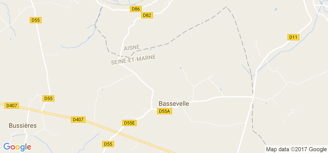 map de la ville de Bassevelle