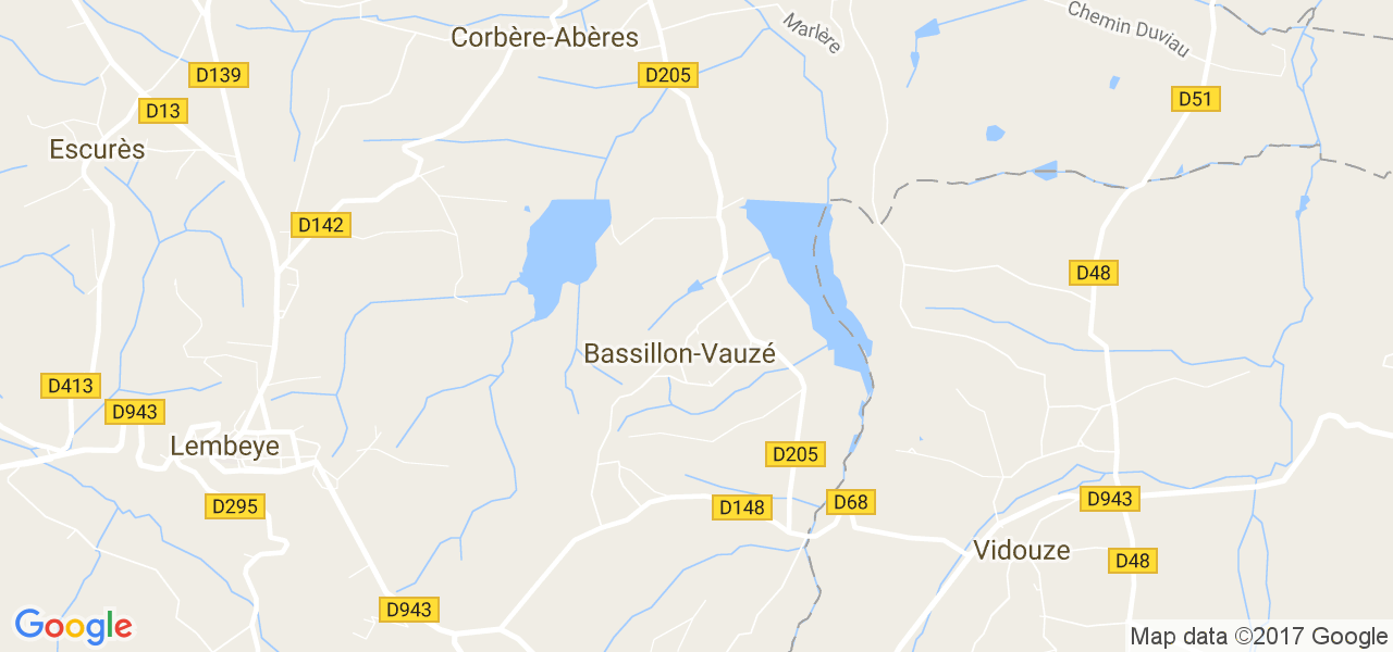 map de la ville de Bassillon-Vauzé