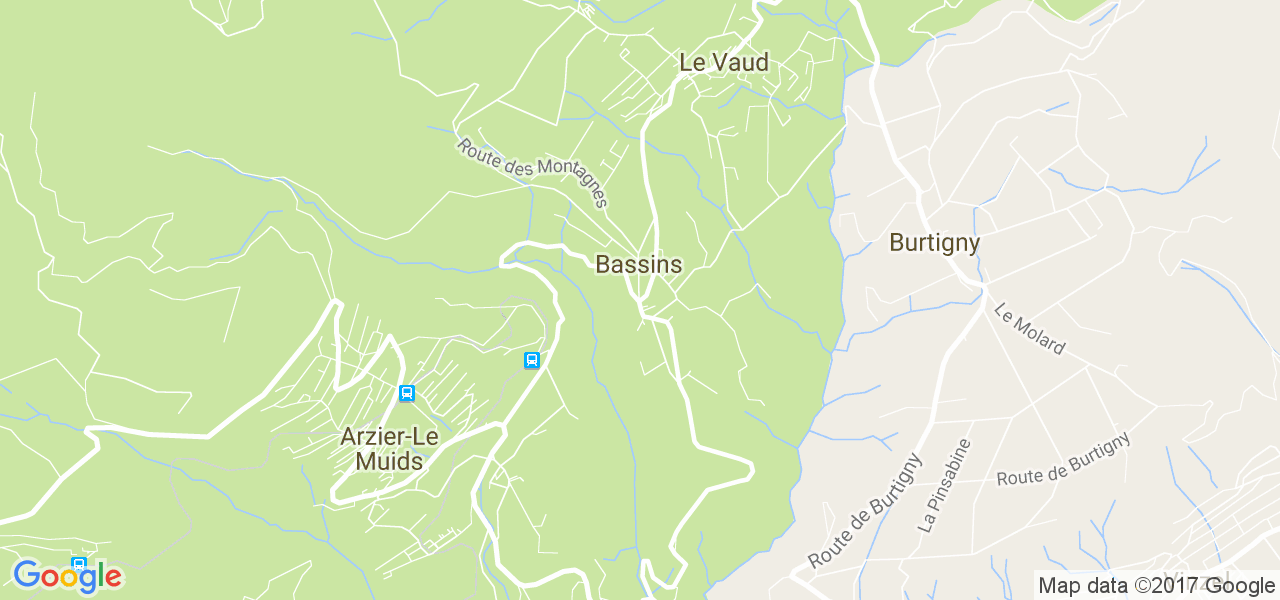 map de la ville de Bassins