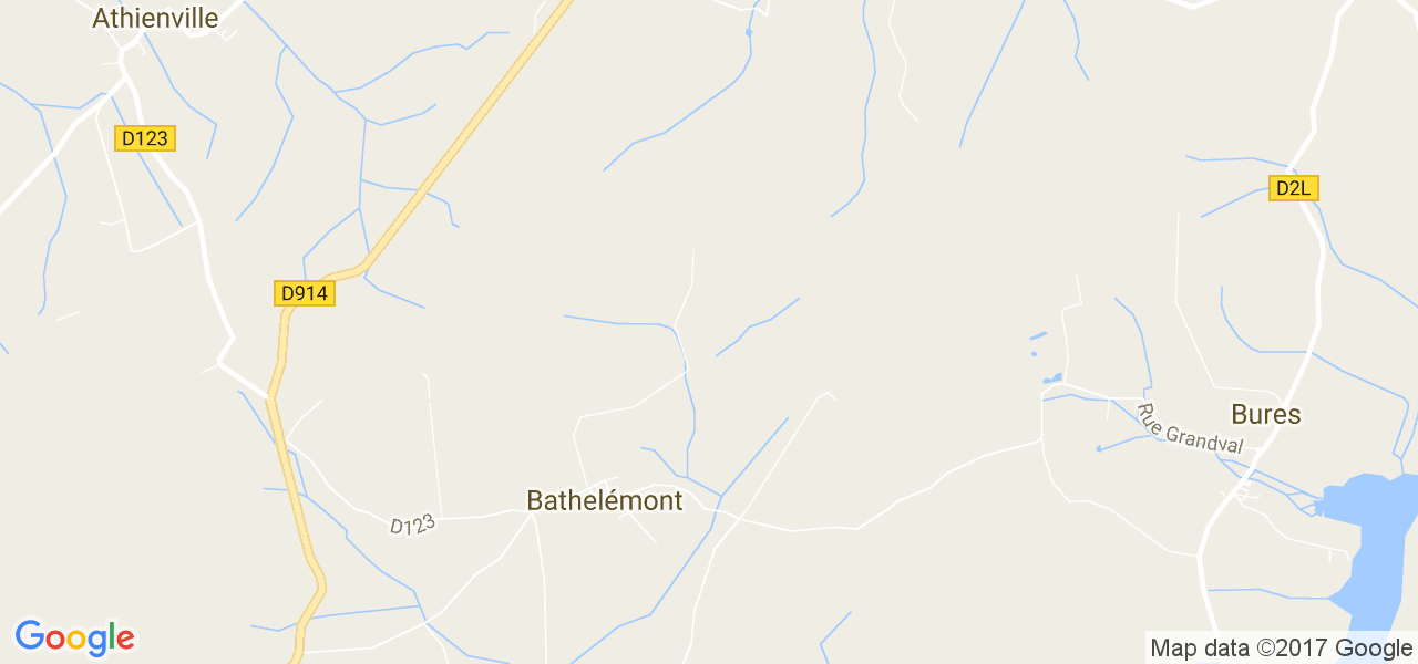 map de la ville de Bathelémont