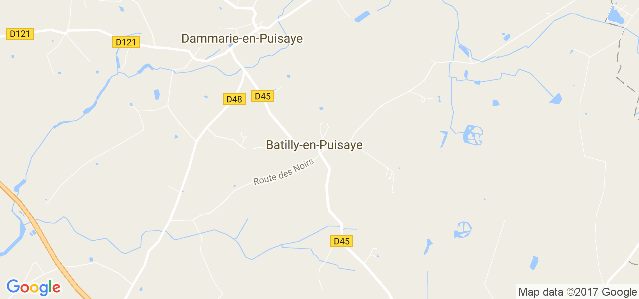 map de la ville de Batilly-en-Puisaye