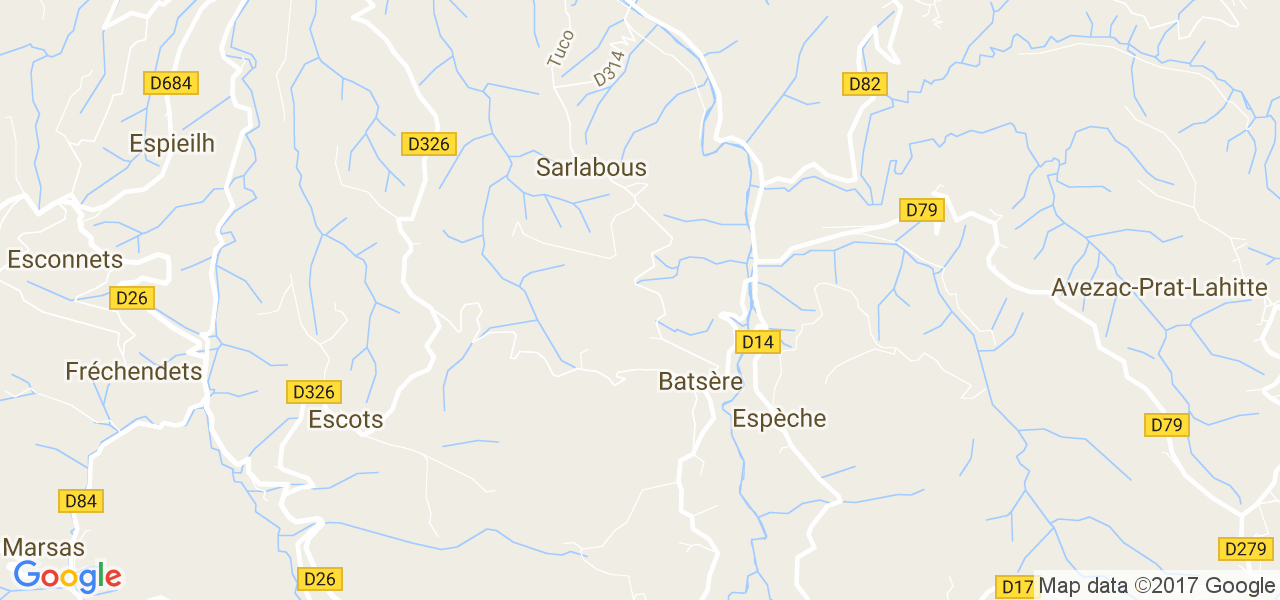 map de la ville de Batsère