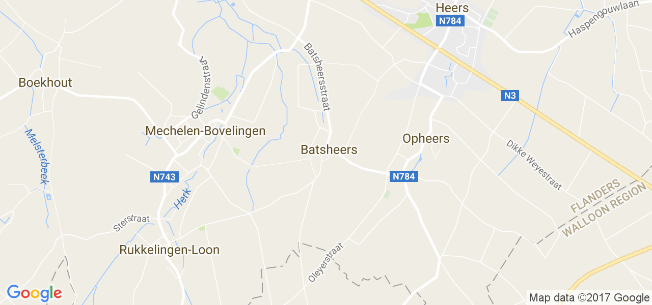 map de la ville de Batsheers