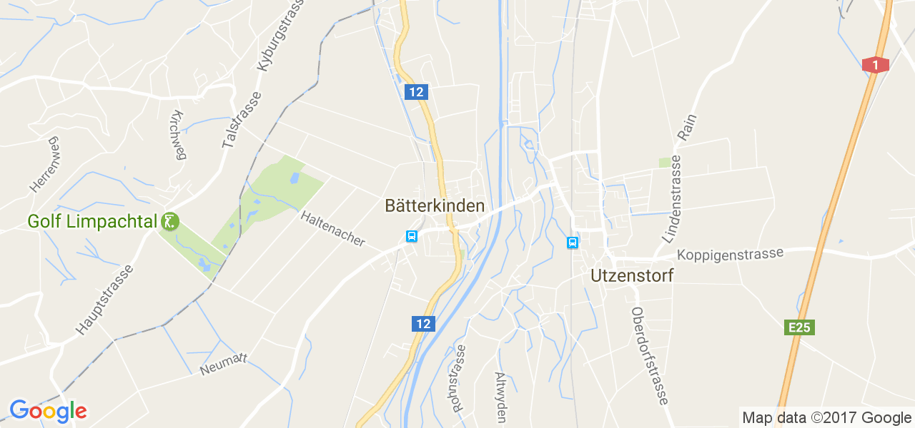 map de la ville de Bätterkinden