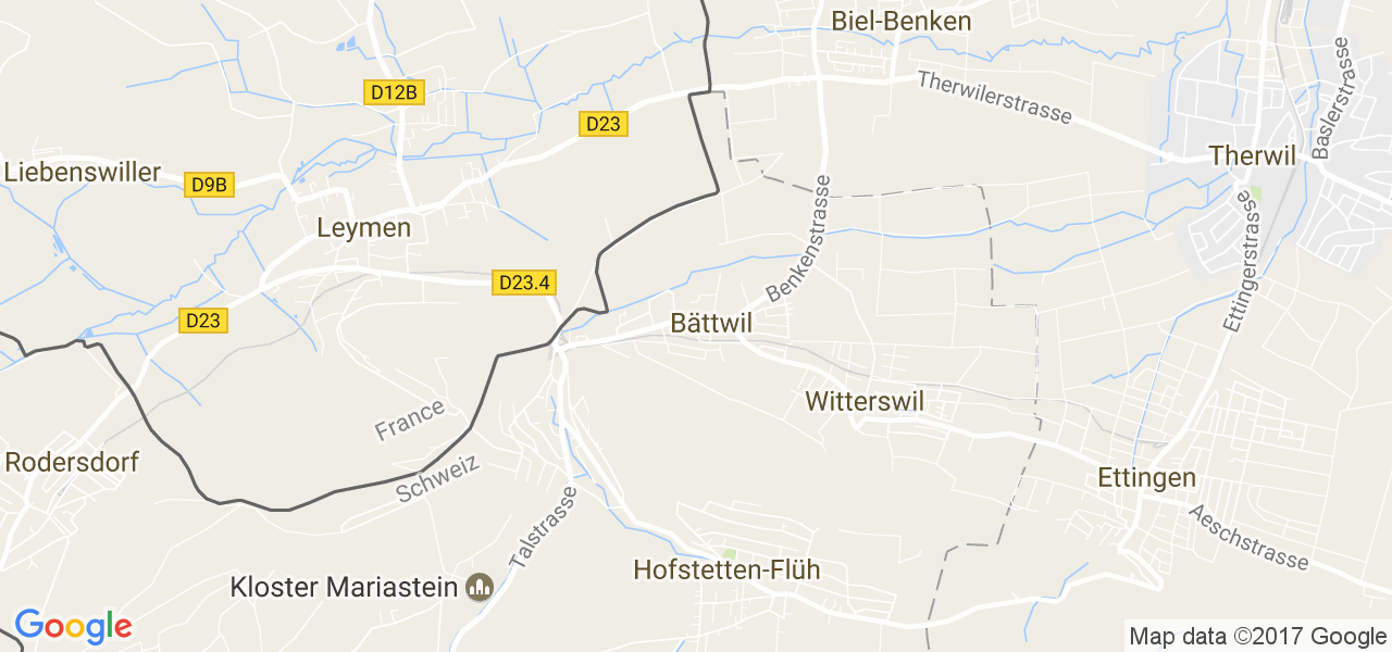 map de la ville de Bättwil