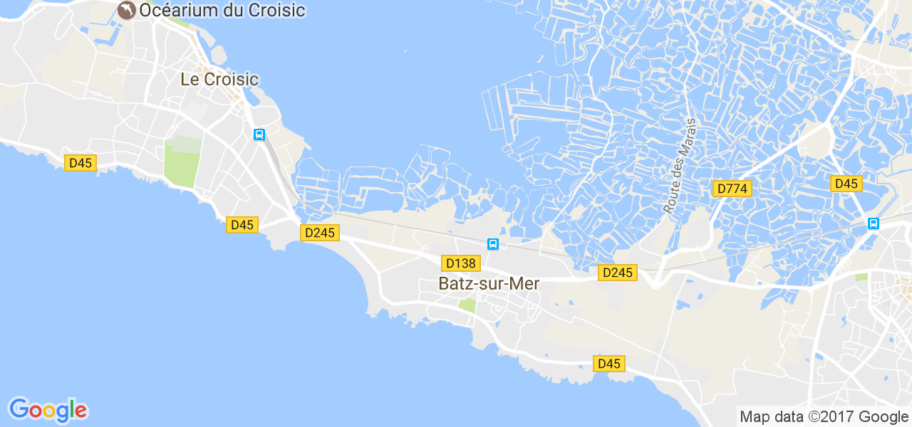 map de la ville de Batz-sur-Mer