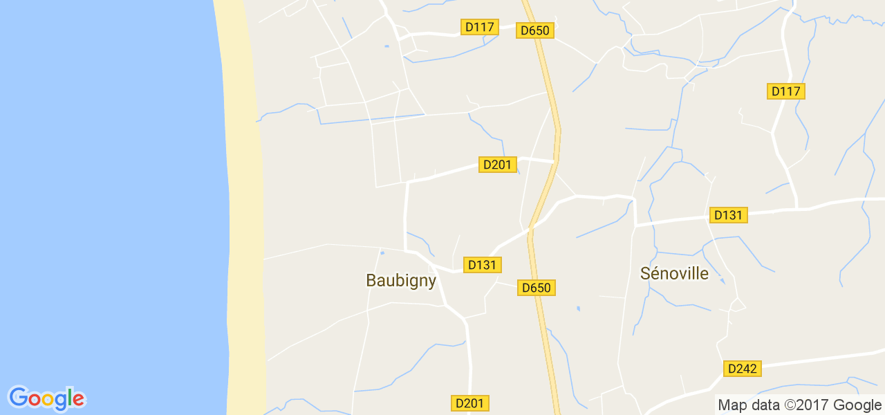 map de la ville de Baubigny