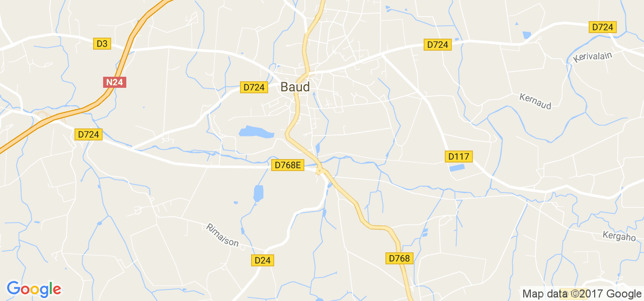 map de la ville de Baud