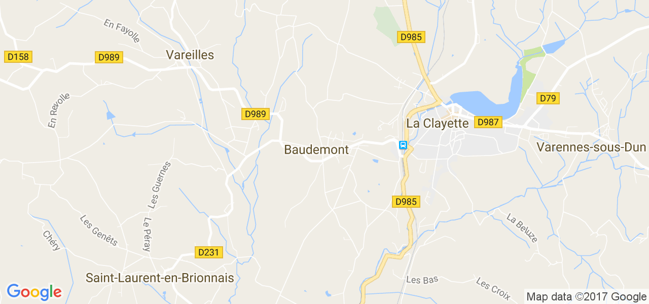 map de la ville de Baudemont