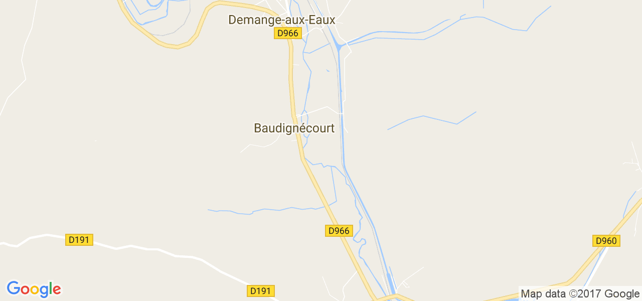 map de la ville de Baudignécourt