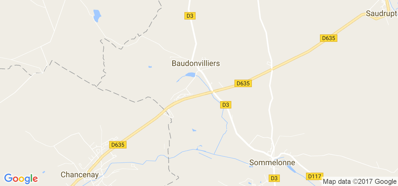 map de la ville de Baudonvilliers