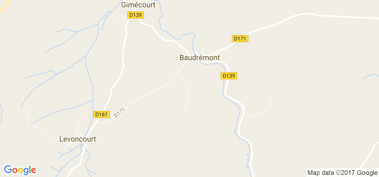 map de la ville de Baudrémont