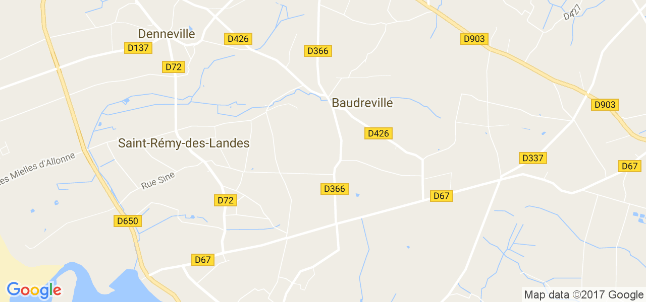 map de la ville de Baudreville