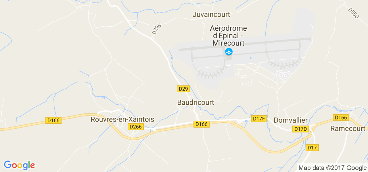 map de la ville de Baudricourt