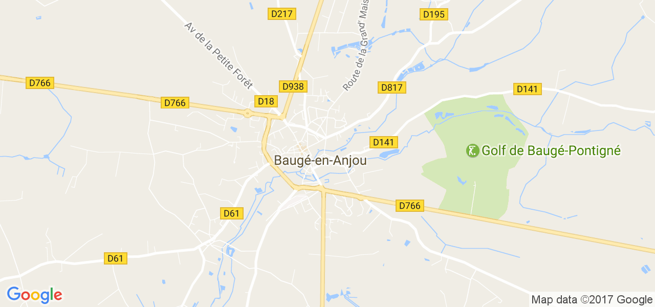 map de la ville de Baugé