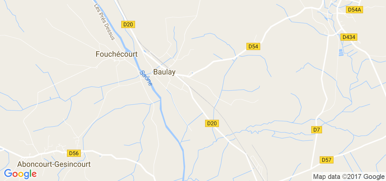 map de la ville de Baulay