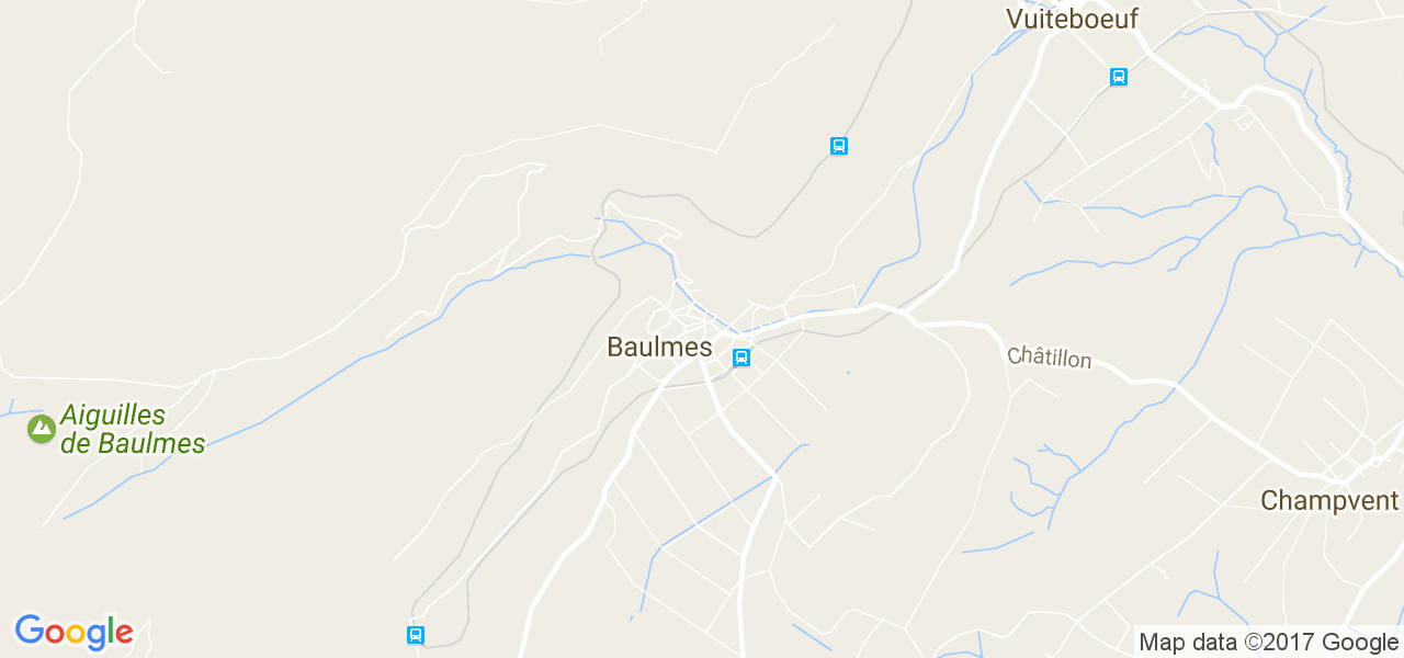 map de la ville de Baulmes