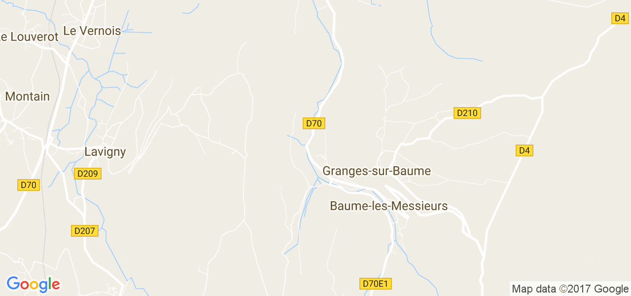 map de la ville de Baume-les-Messieurs