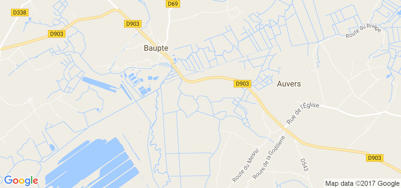 map de la ville de Baupte