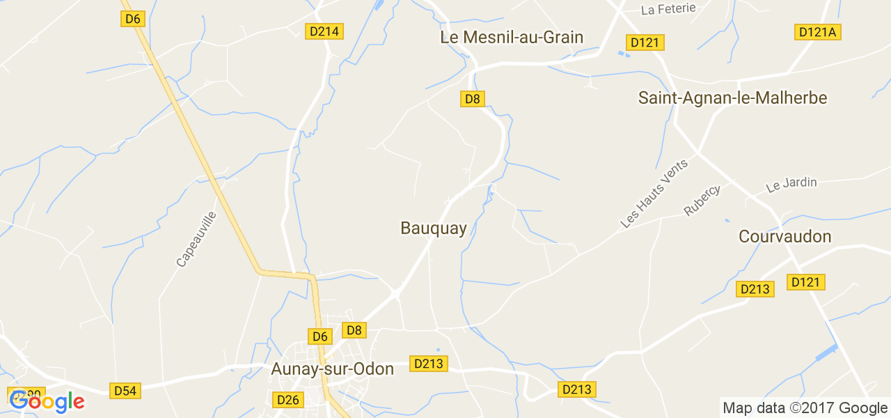 map de la ville de Bauquay