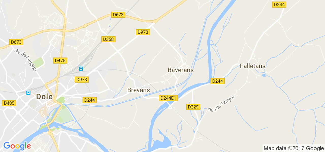 map de la ville de Baverans