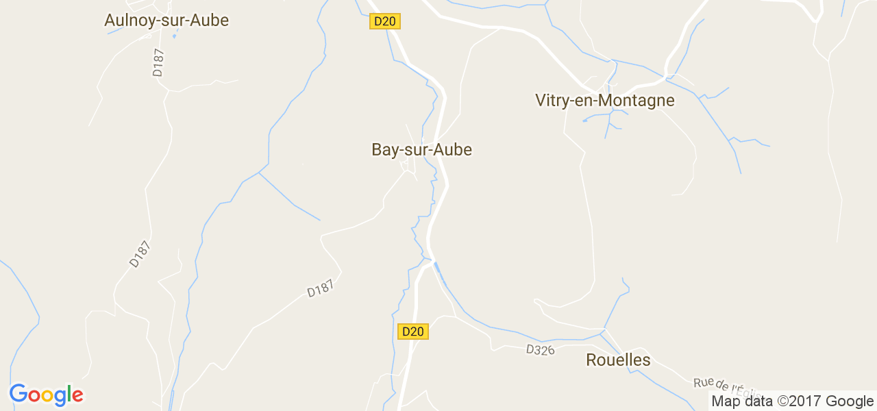 map de la ville de Bay-sur-Aube