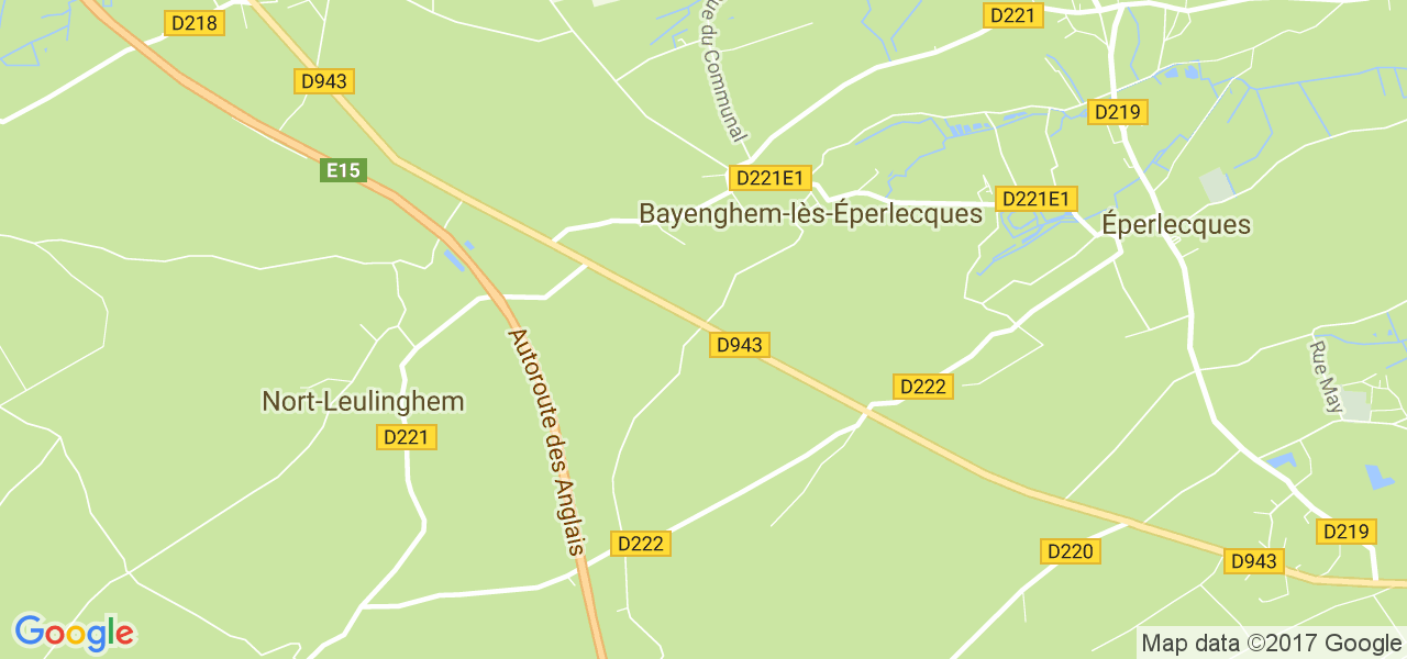 map de la ville de Bayenghem-lès-Éperlecques