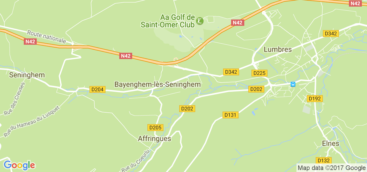 map de la ville de Bayenghem-lès-Seninghem