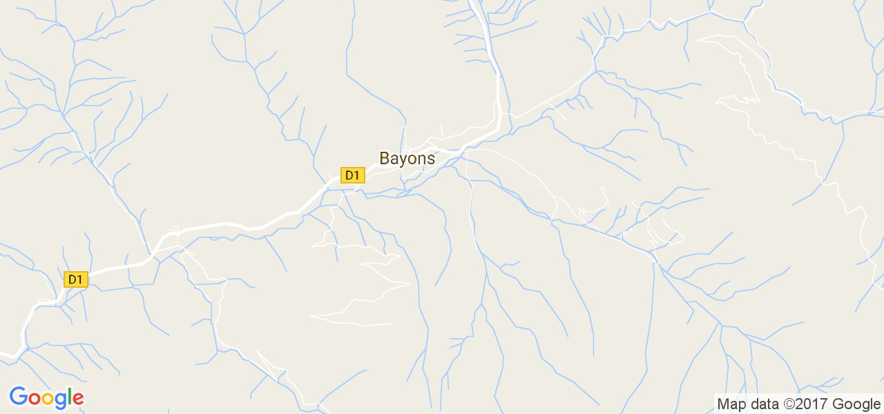 map de la ville de Bayons