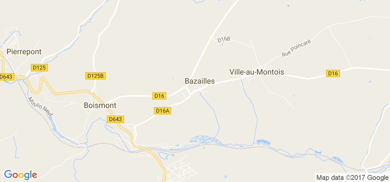 map de la ville de Bazailles